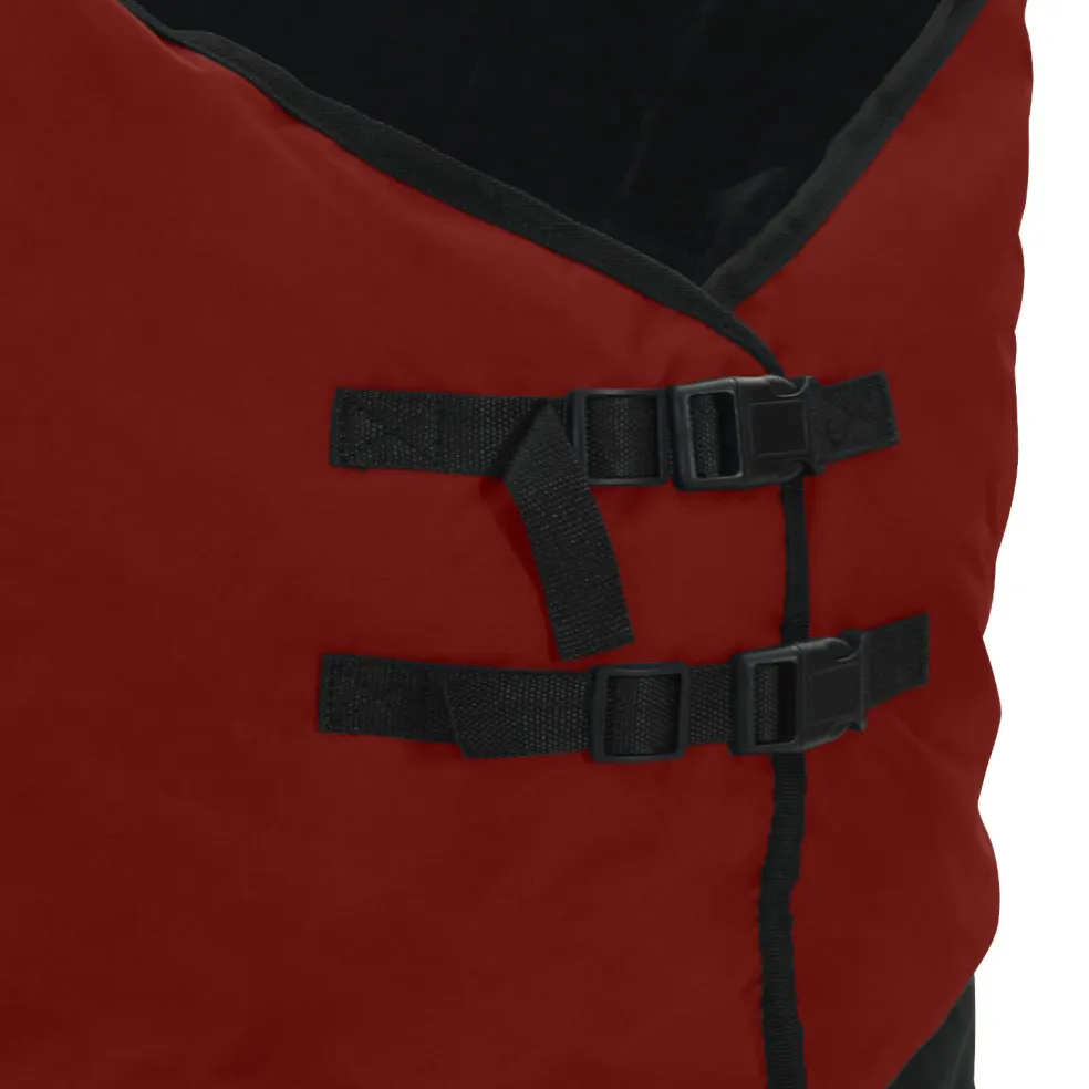 vidaXL Paardendeken Bordeaux en Zwart 75 cm Polyester