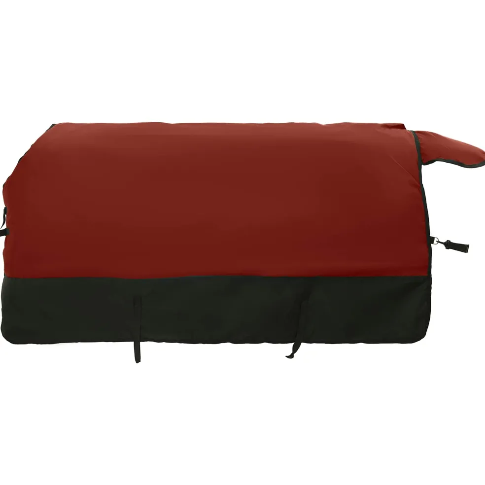 vidaXL Paardendeken Bordeaux en Zwart 75 cm Polyester