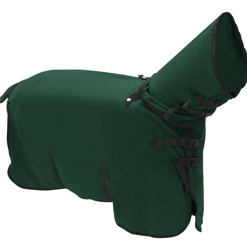 vidaXL Paardendeken Donkergroen 75 cm Polyester Fleece