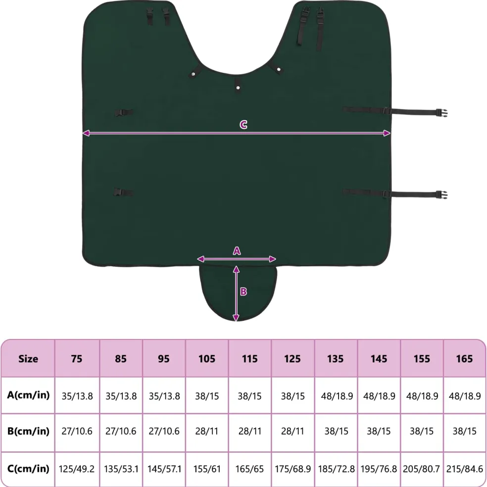 vidaXL Paardendeken Donkergroen 75 cm Polyester Fleece