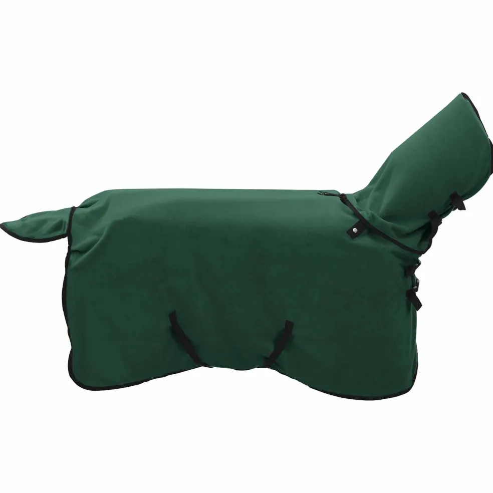 vidaXL Paardendeken Donkergroen 75 cm Polyester Fleece
