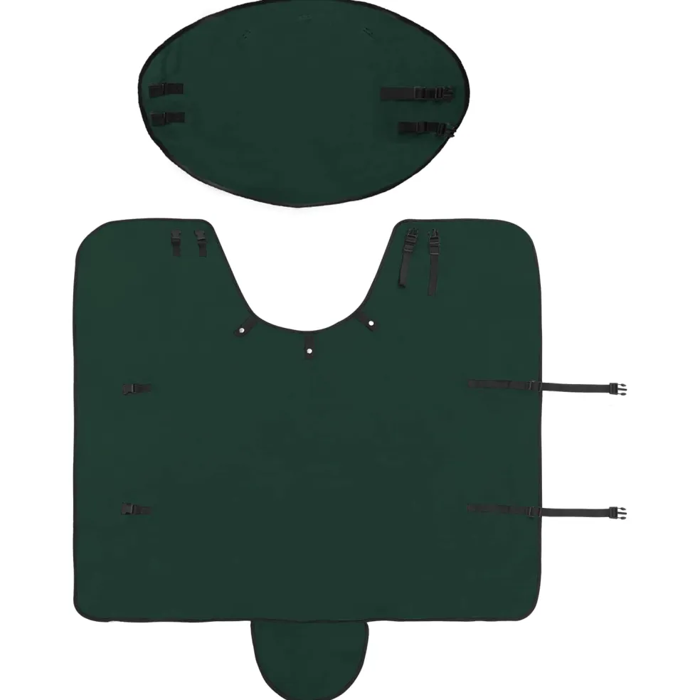 vidaXL Paardendeken Donkergroen 75 cm Polyester Fleece