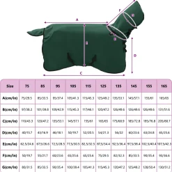 vidaXL Paardendeken Donkergroen 75 cm Polyester Fleece