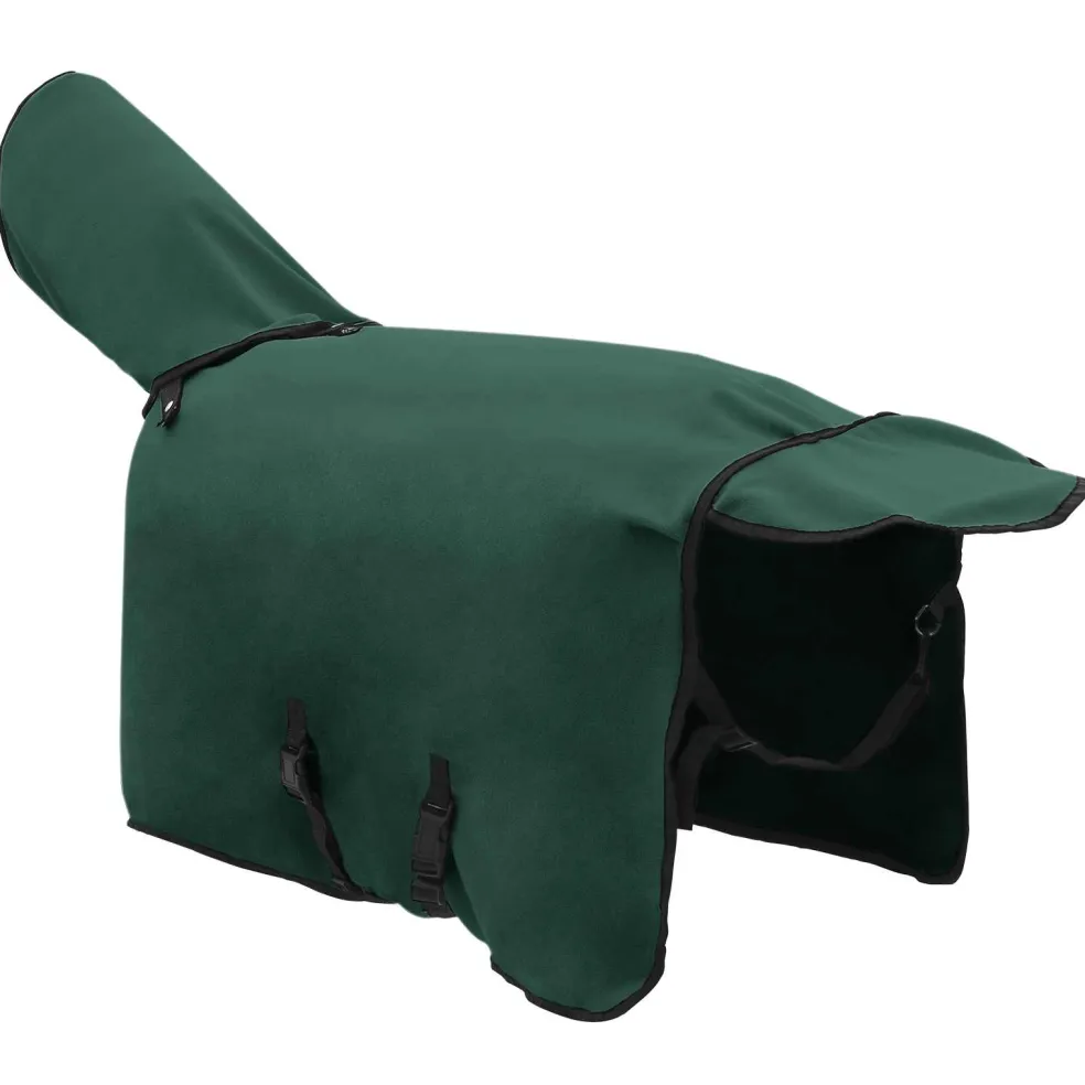 vidaXL Paardendeken Donkergroen 75 cm Polyester Fleece