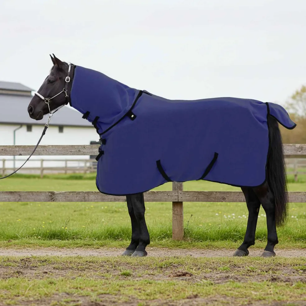 vidaXL Paardendeken Marineblauw 75 cm Polyester Fleece