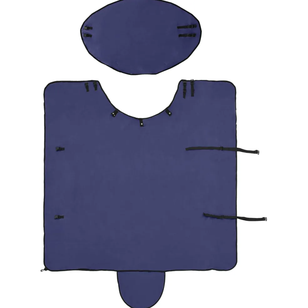 vidaXL Paardendeken Marineblauw 75 cm Polyester Fleece