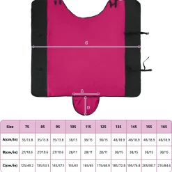 vidaXL Paardendeken Roze en Zwart 75 cm Polyester