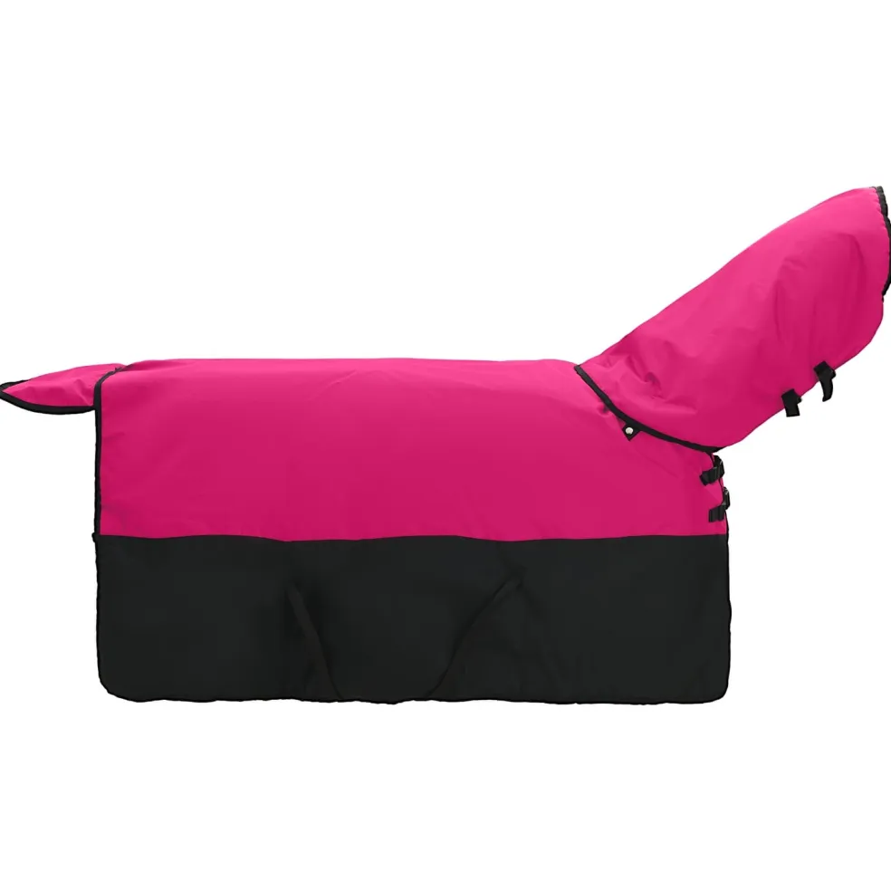 vidaXL Paardendeken Roze en Zwart 75 cm Polyester
