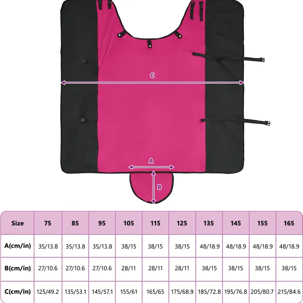 vidaXL Paardendeken Roze en Zwart 75 cm Polyester