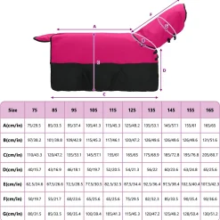 vidaXL Paardendeken Roze en Zwart 75 cm Polyester