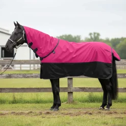 vidaXL Paardendeken Roze en Zwart 75 cm Polyester