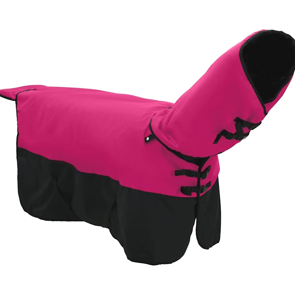 vidaXL Paardendeken Roze en Zwart 75 cm Polyester