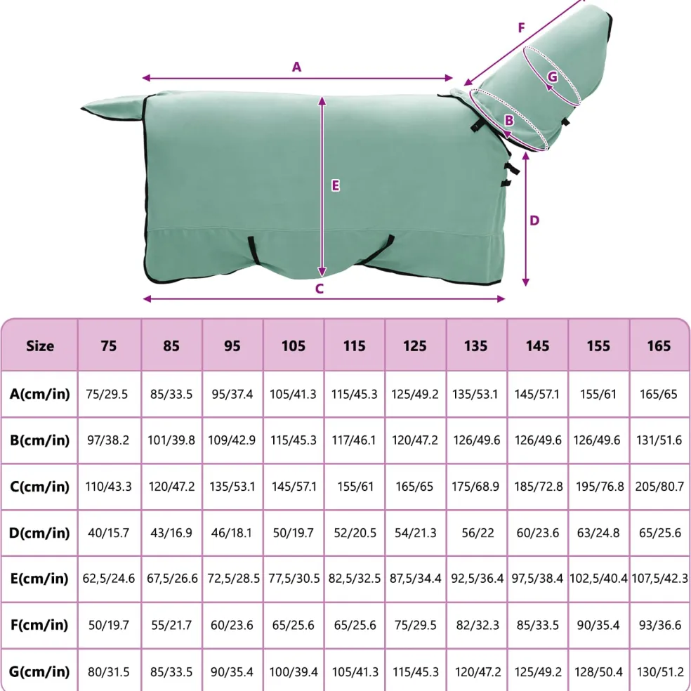 vidaXL Paardendeken Speciale Groen 135 cm Polyester Fleece