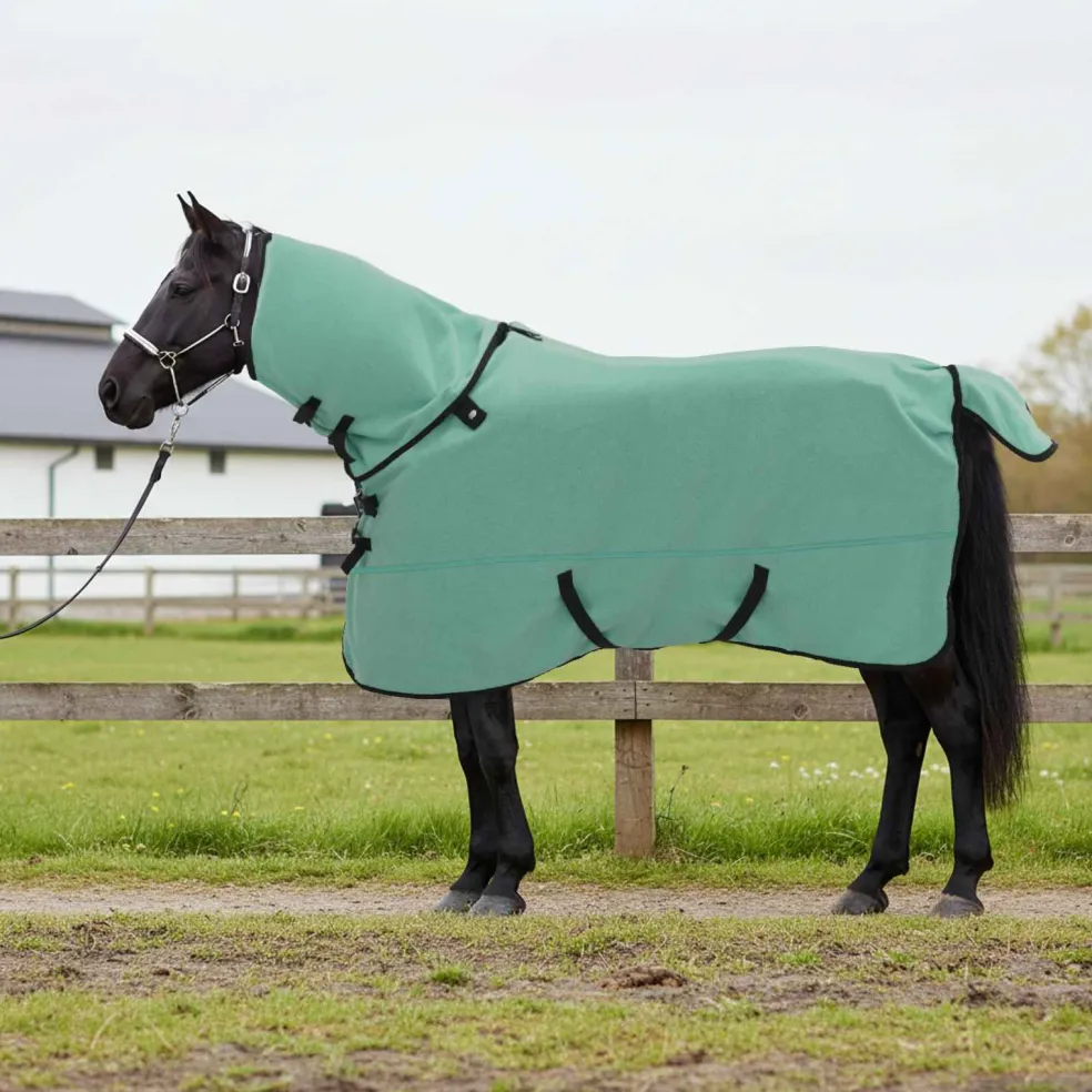 vidaXL Paardendeken Speciale Groen 135 cm Polyester Fleece