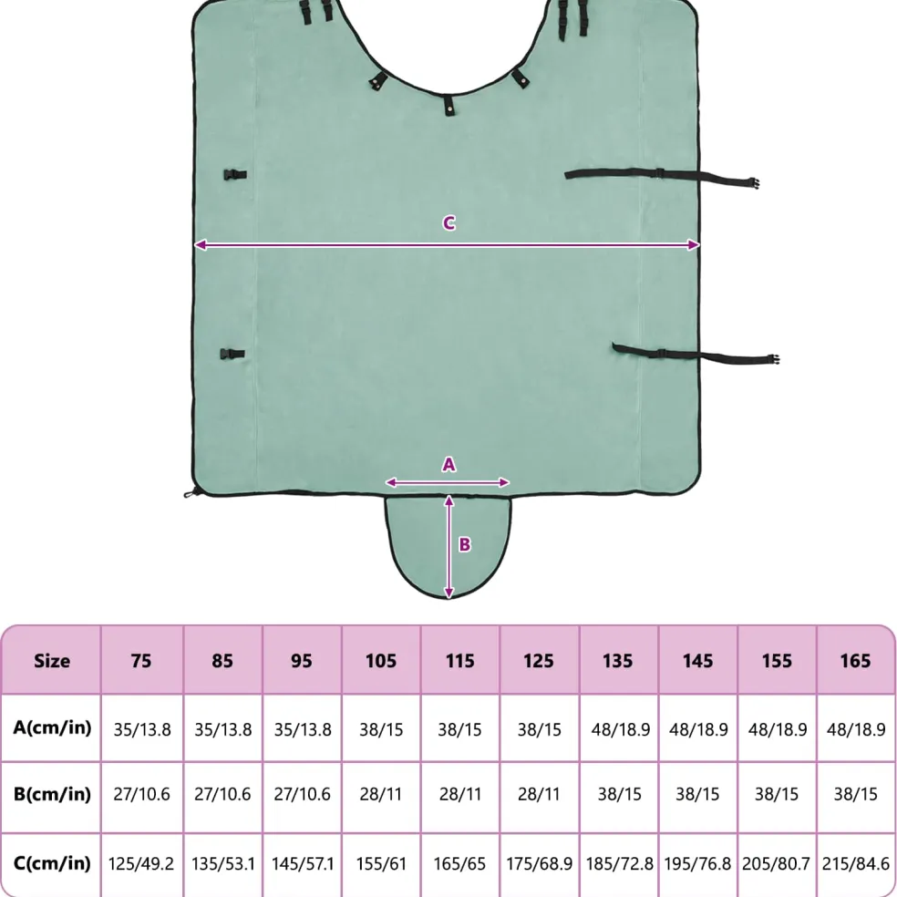 vidaXL Paardendeken Speciale Groen 135 cm Polyester Fleece