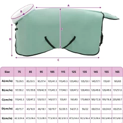 vidaXL Paardendeken Speciale Groen 75 cm Polar fleece