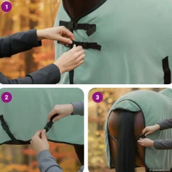 vidaXL Paardendeken Speciale Groen 115 cm Polyester Fleece