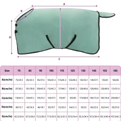 vidaXL Paardendeken Speciale Groen 115 cm Polyester Fleece