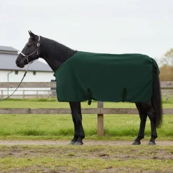 vidaXL Paardendeken Volledig Donkergroen 75 cm Polyester Fleece