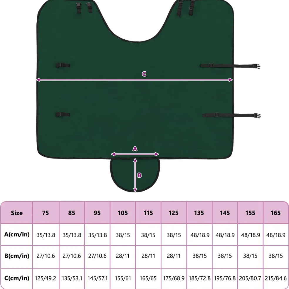 vidaXL Paardendeken Volledig Donkergroen 75 cm Polyester Fleece