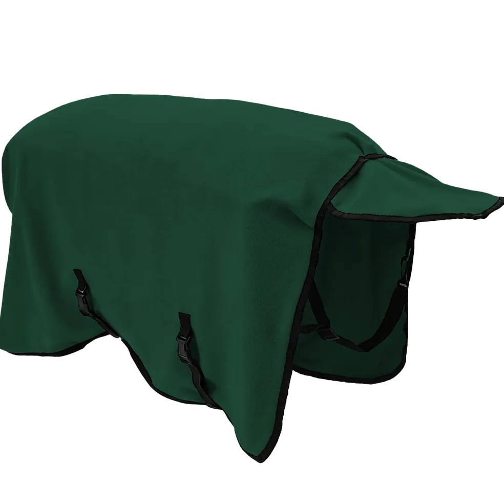 vidaXL Paardendeken Volledig Donkergroen 75 cm Polyester Fleece