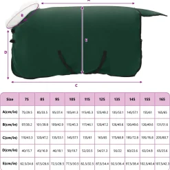 vidaXL Paardendeken Volledig Donkergroen 75 cm Polar fleece