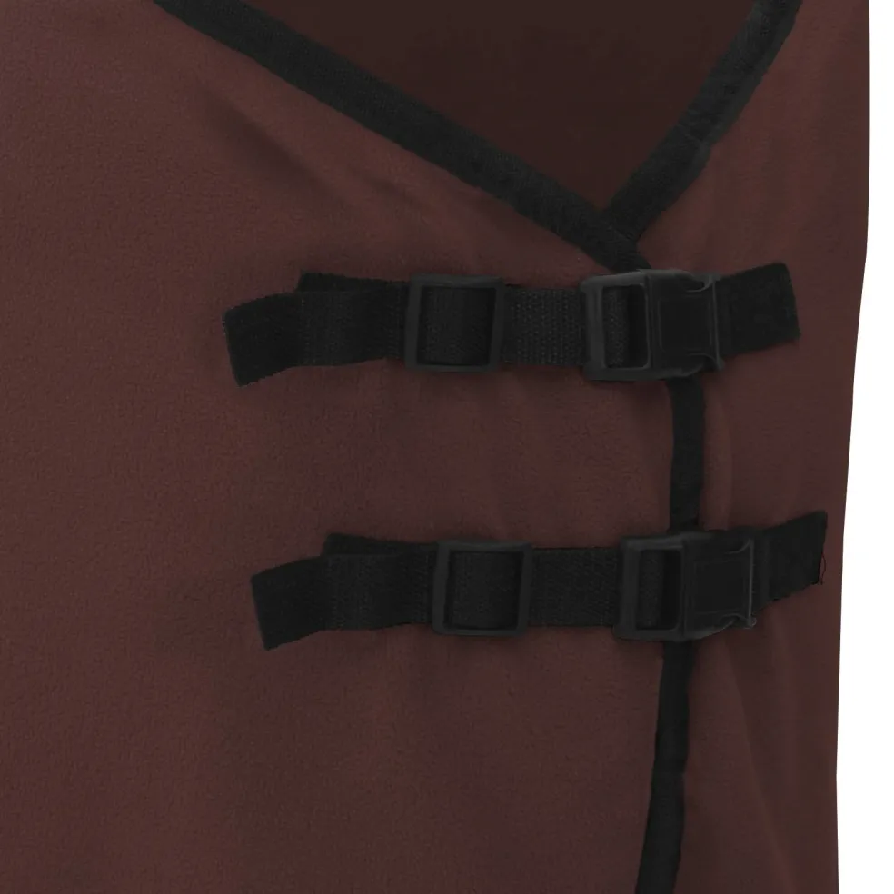 vidaXL Paardendeken Volledig Donkerbruin 75 cm Polyester Fleece