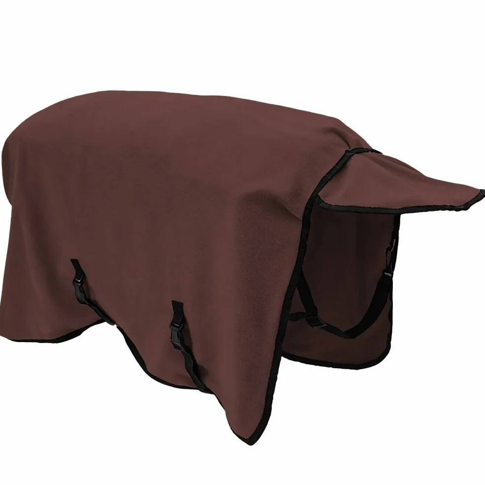 vidaXL Paardendeken Volledig Donkerbruin 75 cm Polyester Fleece