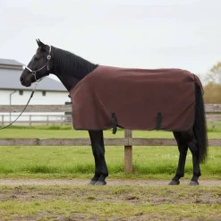vidaXL Paardendeken Volledig Donkerbruin 75 cm Polyester Fleece