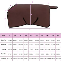 vidaXL Paardendeken Volledig Donkerbruin 75 cm Polyester Fleece