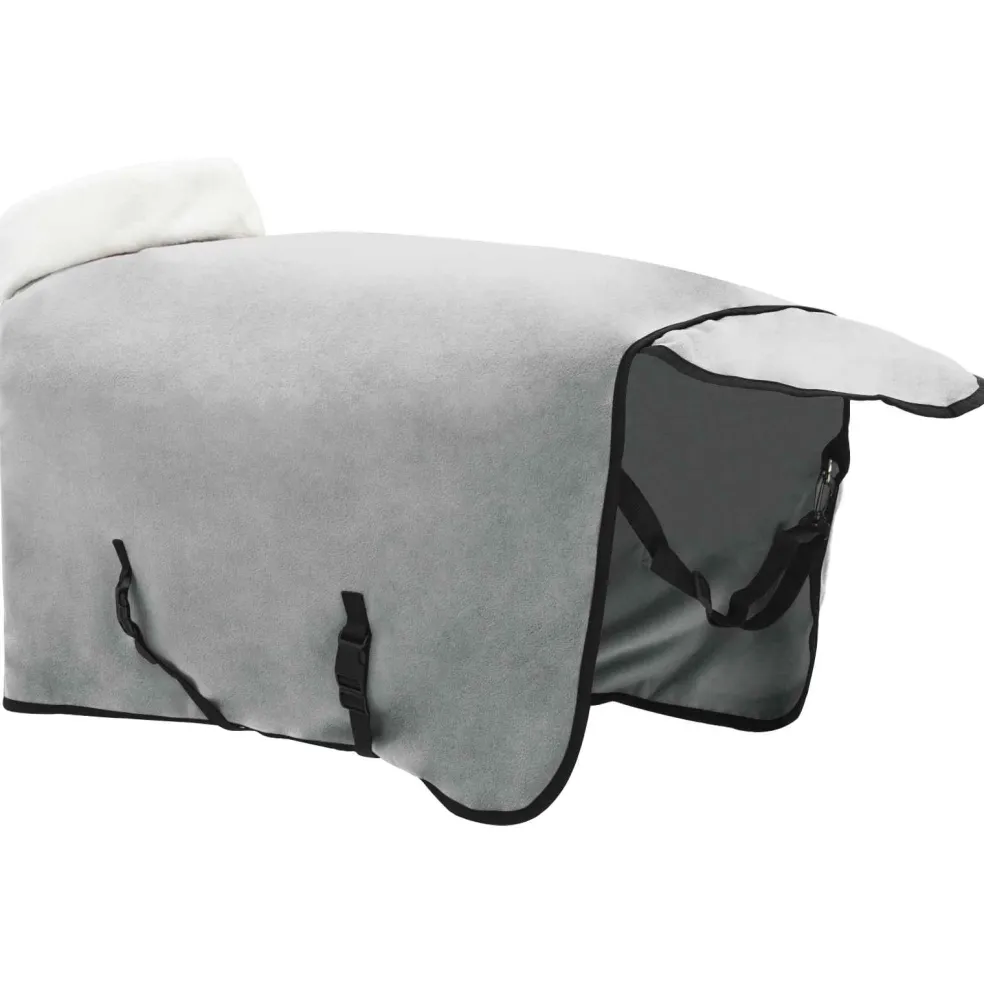 vidaXL Paardendeken Volledig Lichtgrijs 75 cm Polar fleece