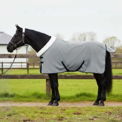 vidaXL Paardendeken Volledig Lichtgrijs 75 cm Polar fleece