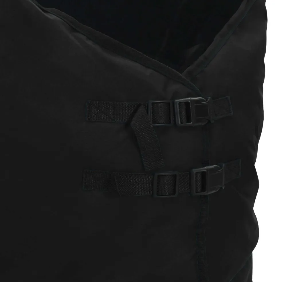 vidaXL Paardendeken Volledig Zwart 75 cm Polyester