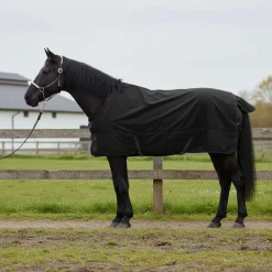 vidaXL Paardendeken Volledig Zwart 75 cm Polyester