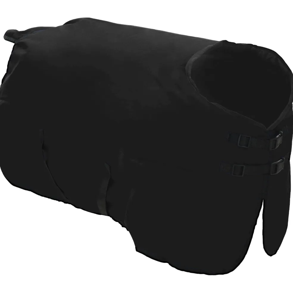 vidaXL Paardendeken Volledig Zwart 75 cm Polyester