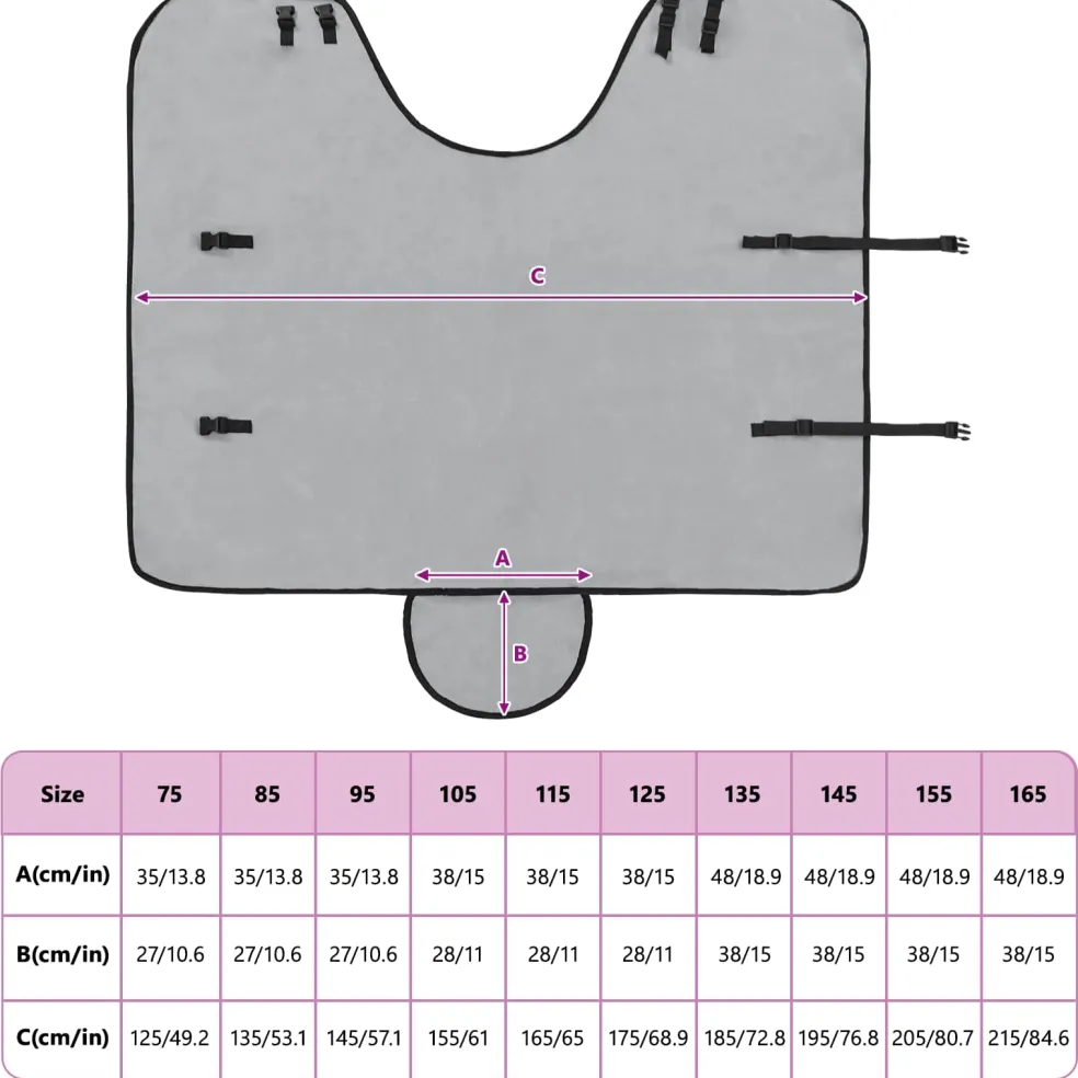 vidaXL Paardendeken Volledig Lichtgrijs en Roze 75 cm Polyester Fleece
