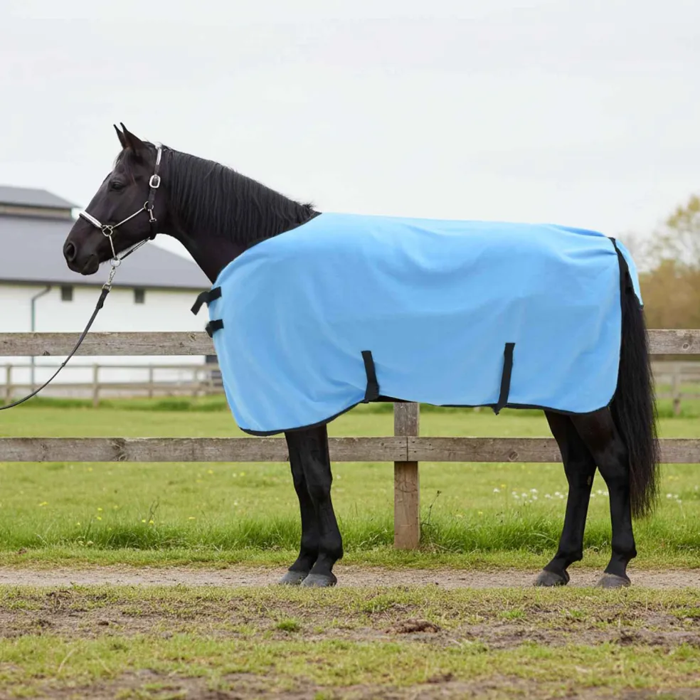 vidaXL Paardendeken Volledige Aqua 75 cm Polyester Fleece
