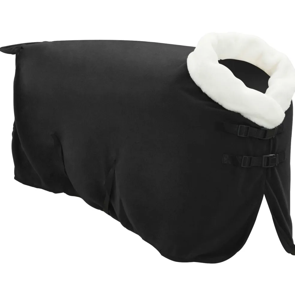 vidaXL Paardendeken Zwart 75 cm Polar fleece