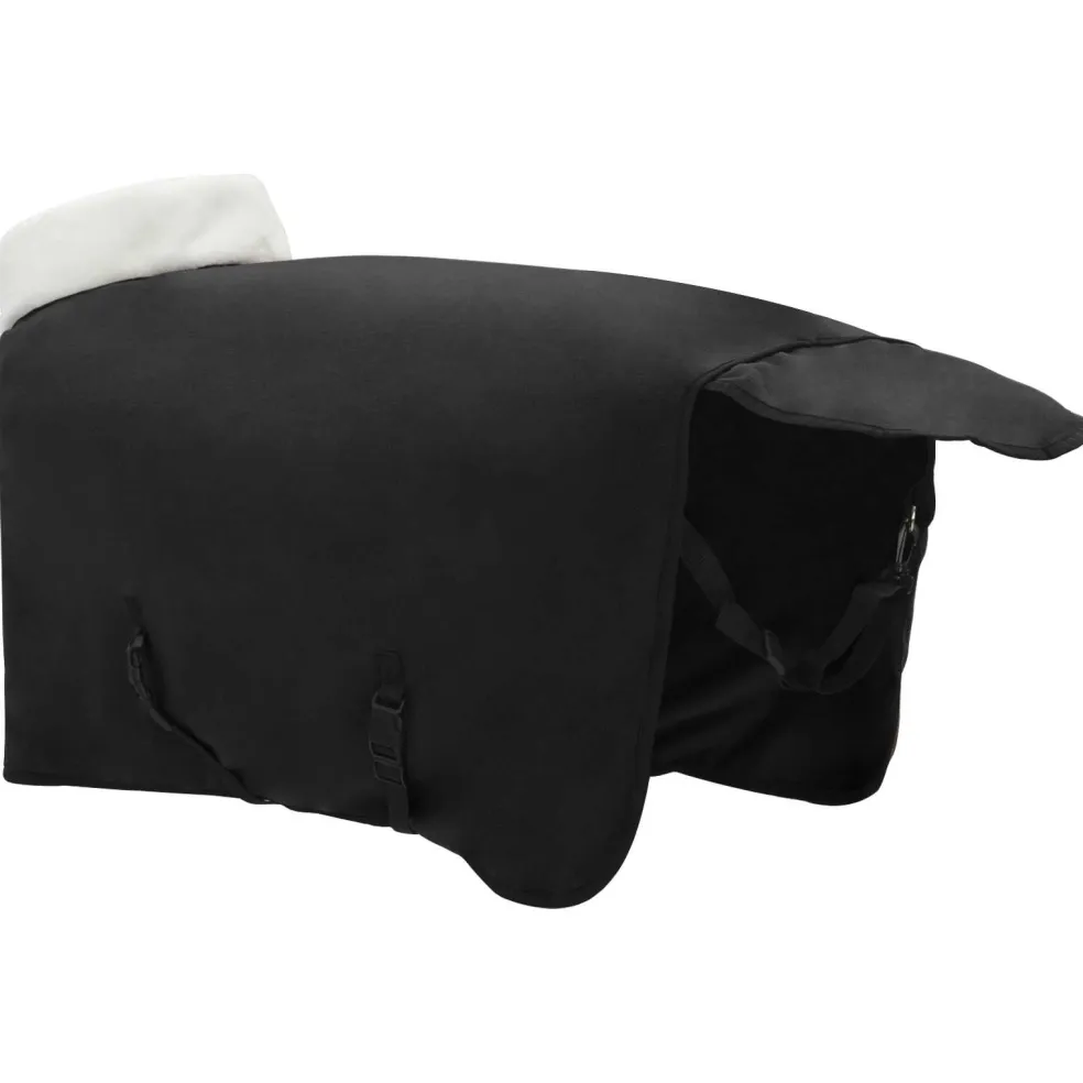 vidaXL Paardendeken Zwart 75 cm Polar fleece