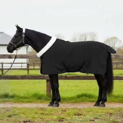 vidaXL Paardendeken Zwart 75 cm Polar fleece
