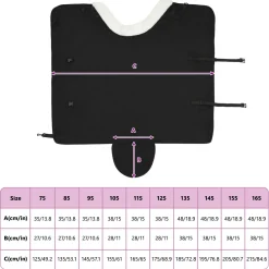 vidaXL Paardendeken Zwart 75 cm Polar fleece