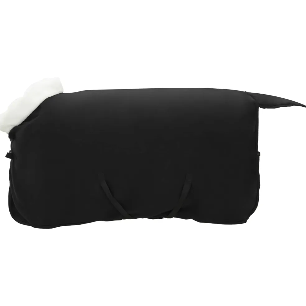 vidaXL Paardendeken Zwart 75 cm Polar fleece