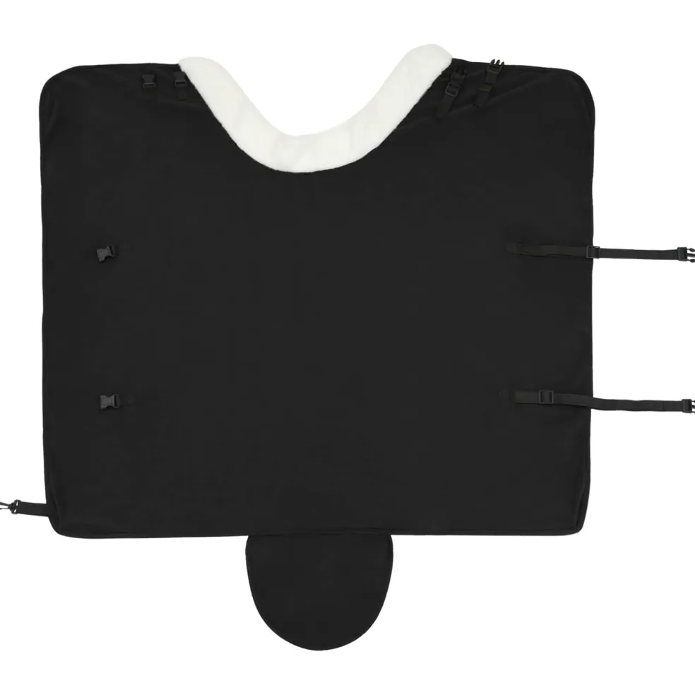 vidaXL Paardendeken Zwart 75 cm Polar fleece