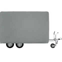 vidaXL Paardentrailerhoes 334x148x230 cm vliesvlies grijs