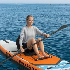 vidaXL Paddle Board Zitting 52 x 31 x 45 cm Lyocell Zwart
