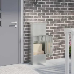 vidaXL Pakket inwerp box met opslag Zwart 44,5 x 29 x 110,5 cm