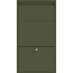 vidaXL Pakket inwerp box met opslag Olijf Groen 44 x 22 x 82 cm Staal