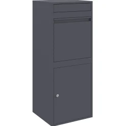 vidaXL Pakket inwerp box met opslag Antraciet 41 x 38 x 103 cm Staal