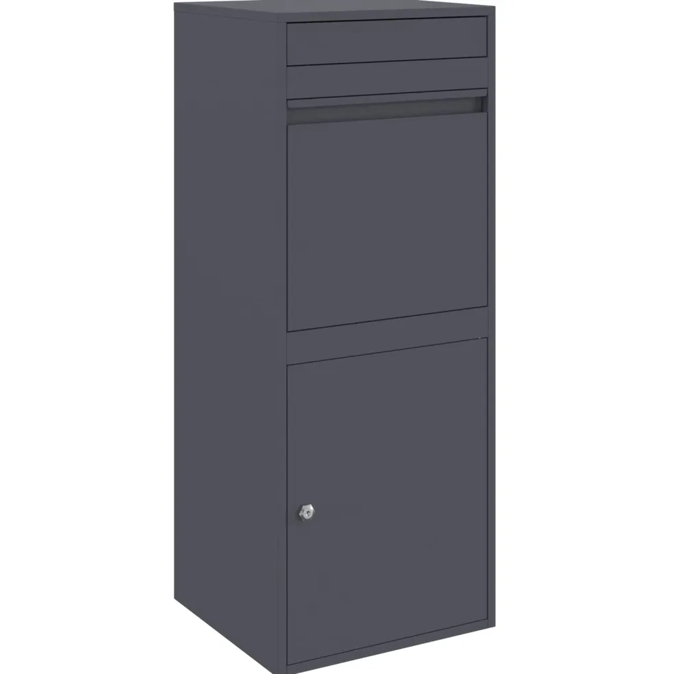 vidaXL Pakket inwerp box met opslag Antraciet 41 x 38 x 103 cm Staal