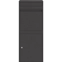 vidaXL Pakket inwerp box met opslag Zwart 41 x 38 x 103 cm Staal